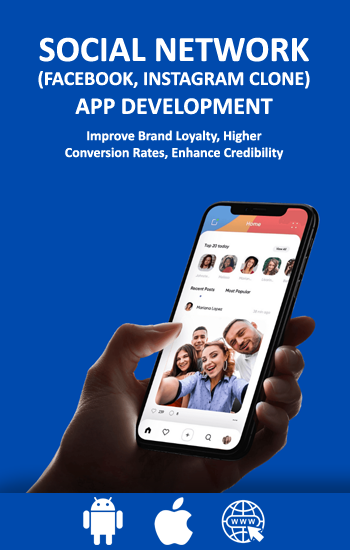 Social-Network (Facebook,Instagram Clone) App Development