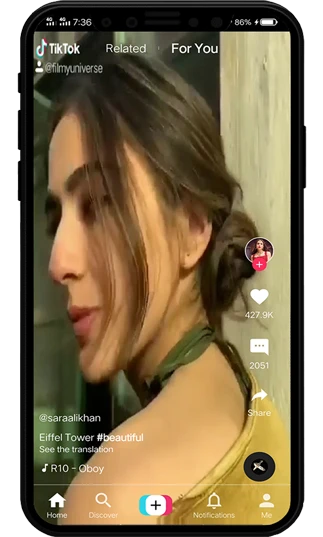 tiktok clone app feature1